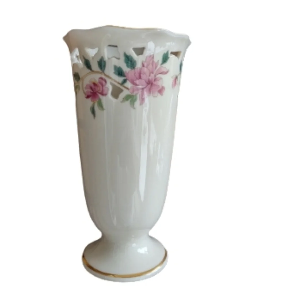 LENOX Vase Vintage Pierced Barrington Collection 7